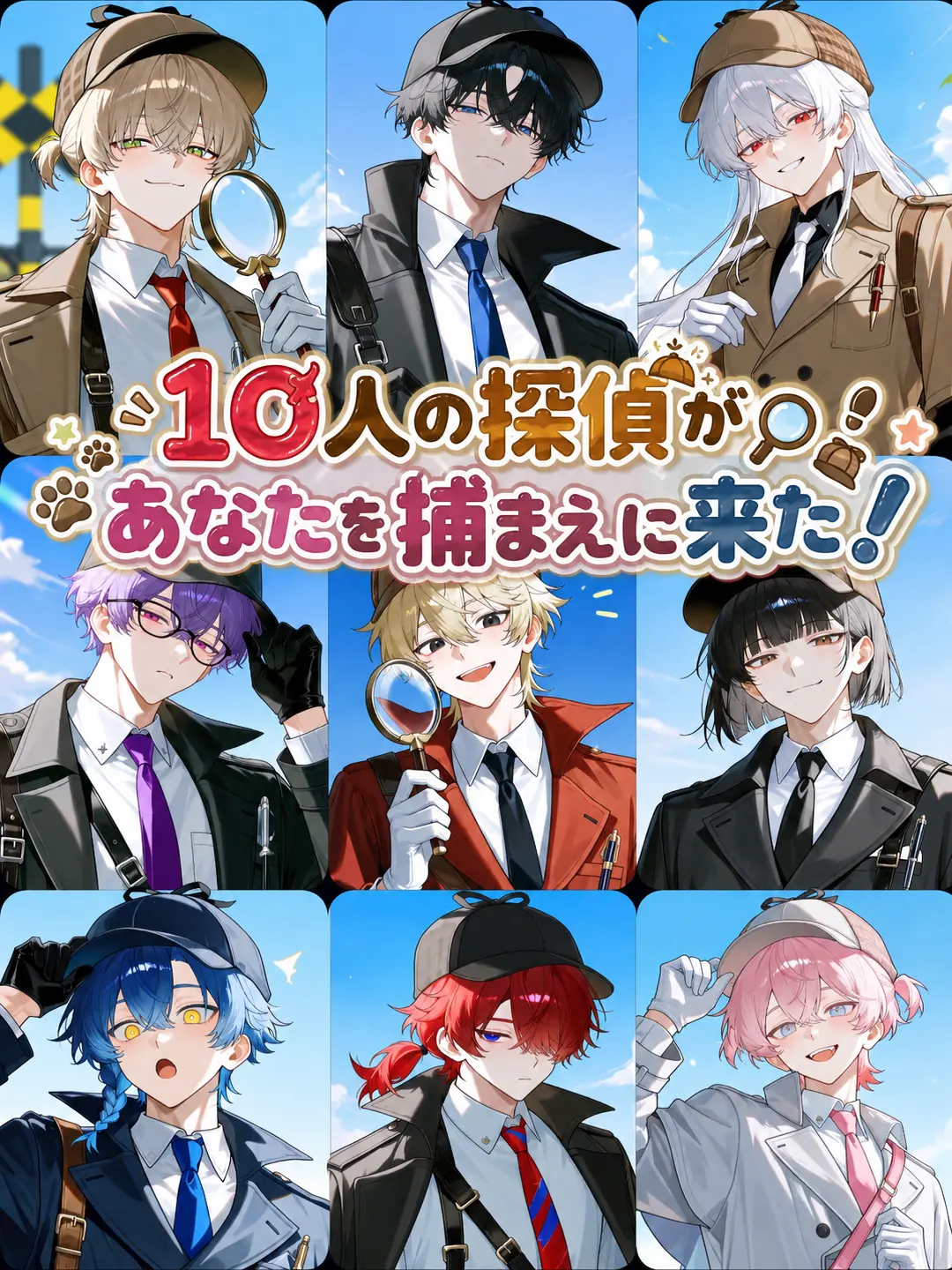 shigure._.2525의 10人の探偵があなたを捕まえに来た!
