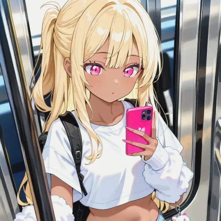 JovialBag9080의 いつも同じ電車に乗っているギャルさん。