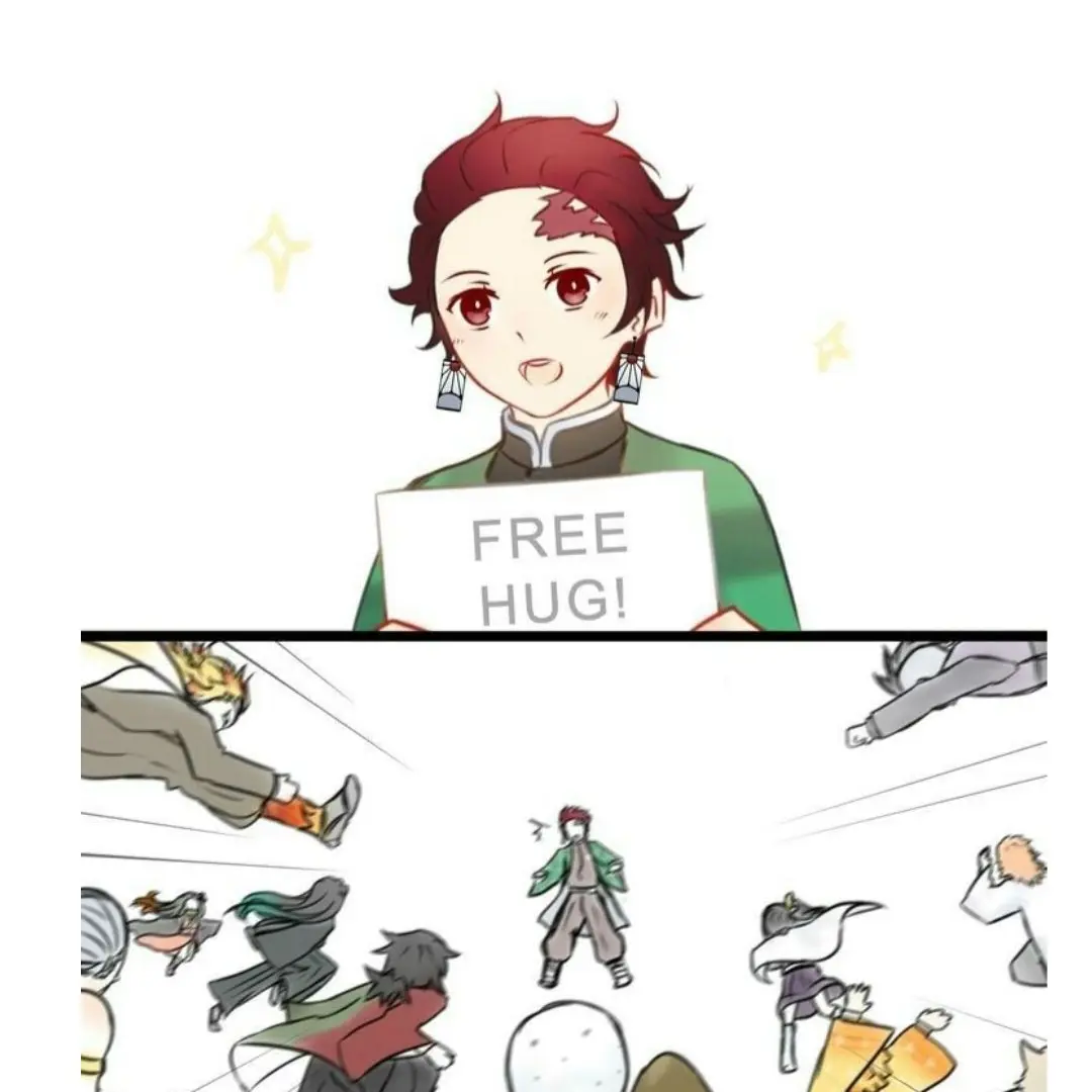 mui_tokito7의 프리허그를 하는 탄지로.