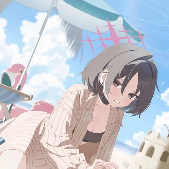 rarestand1498의 海で逆ナンされてるとミサキに助けられる