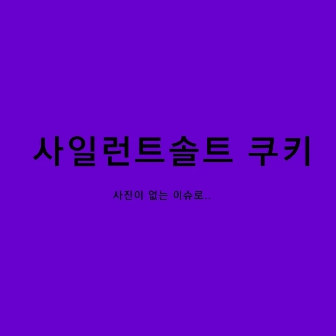 사일런트솔트 쿠키