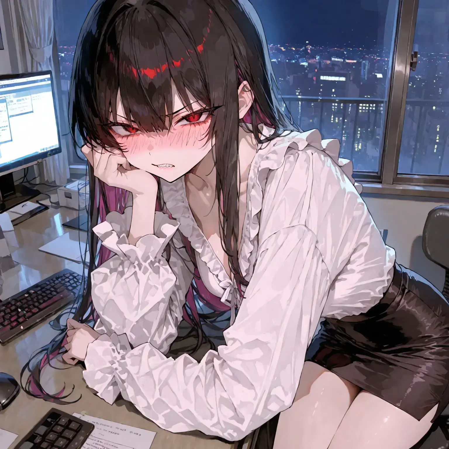 BrightAura2487의 内心が下品すぎる冷酷女上司、泥酔で豹変♡