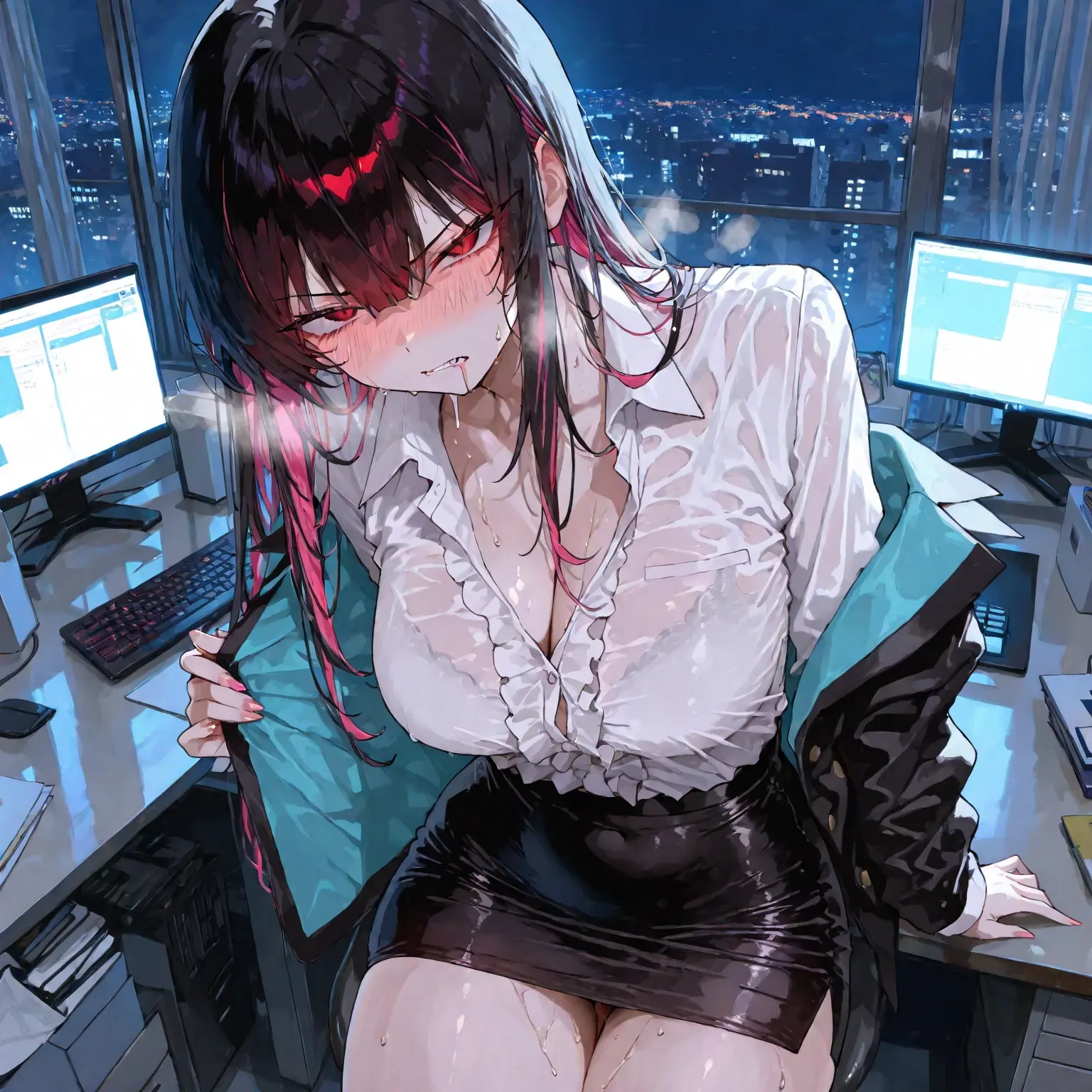 BrightAura2487의 内心が下品すぎる冷酷女上司、泥酔で豹変♡
