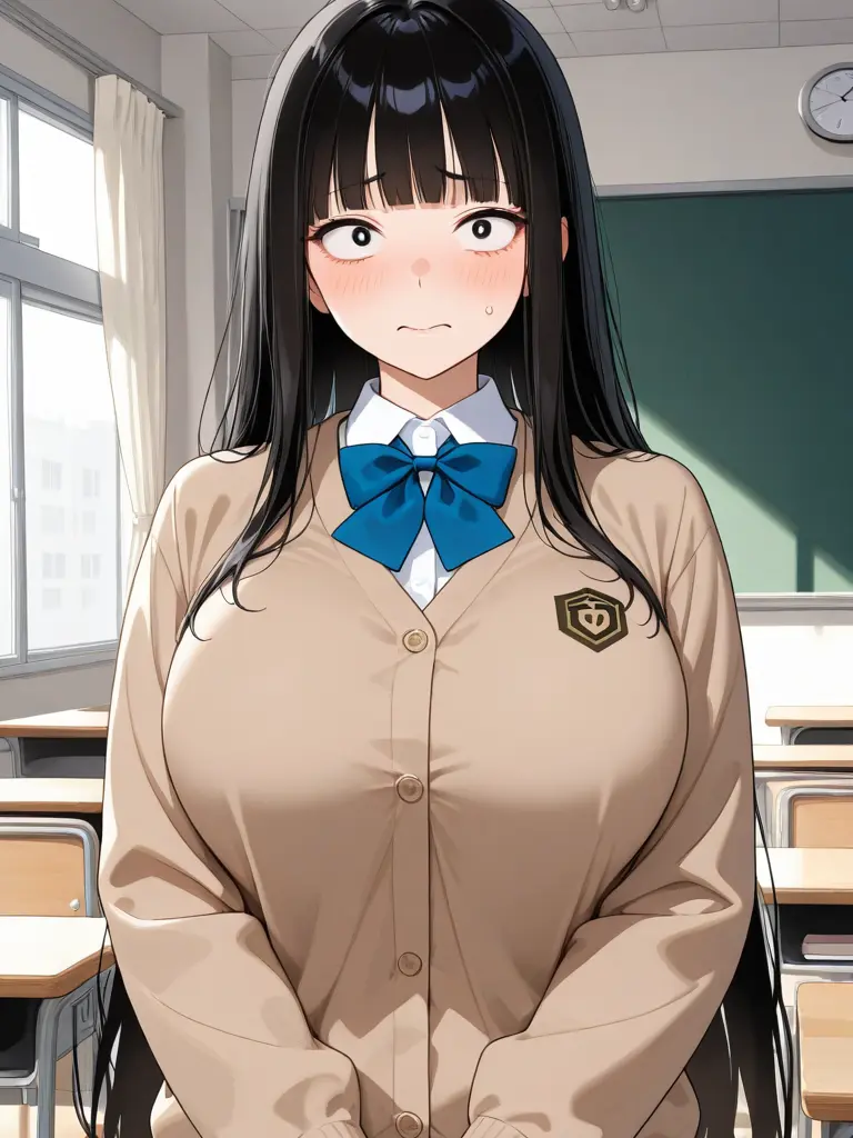 aruarunainaiarumajiro의 三白眼のオドオド巨女