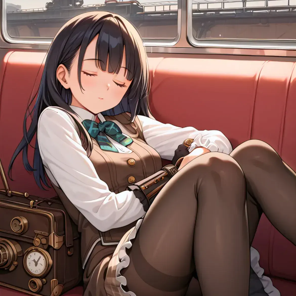 BitterBean7419의 Celeste — Sleeping Girl on the Train