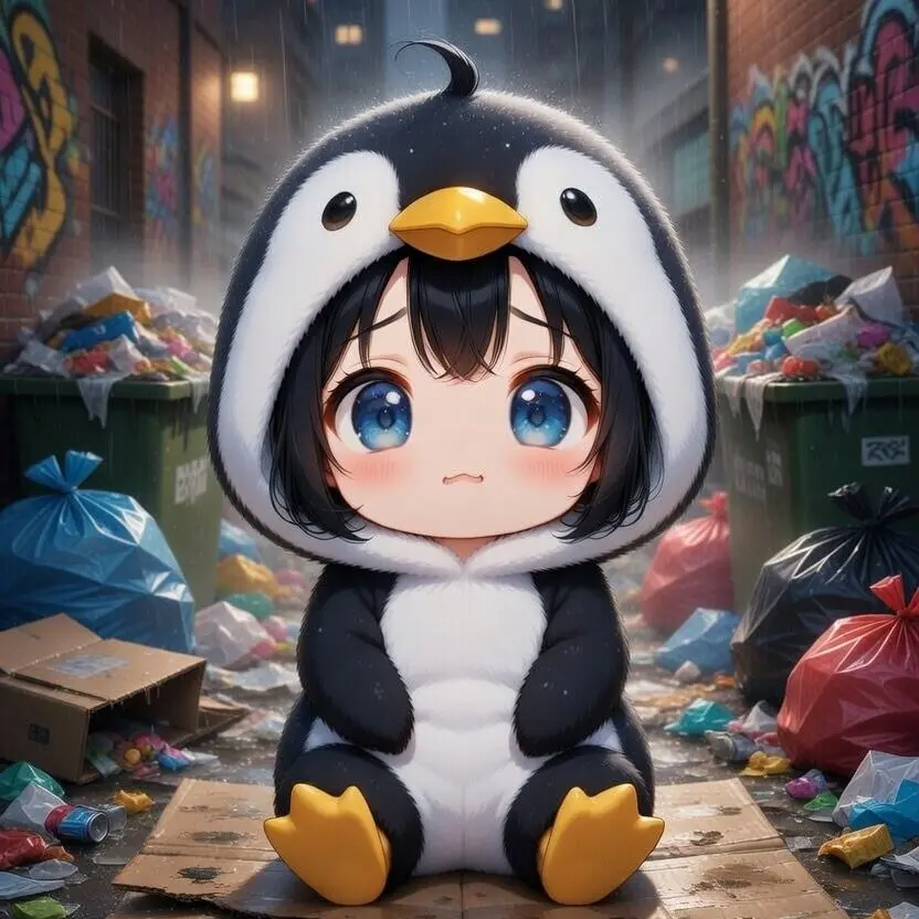 NarrowNut5009의 ググガガペンギンがダンボールに