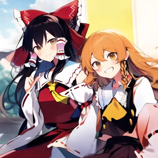 DemureTent2582의 霊夢と魔理沙