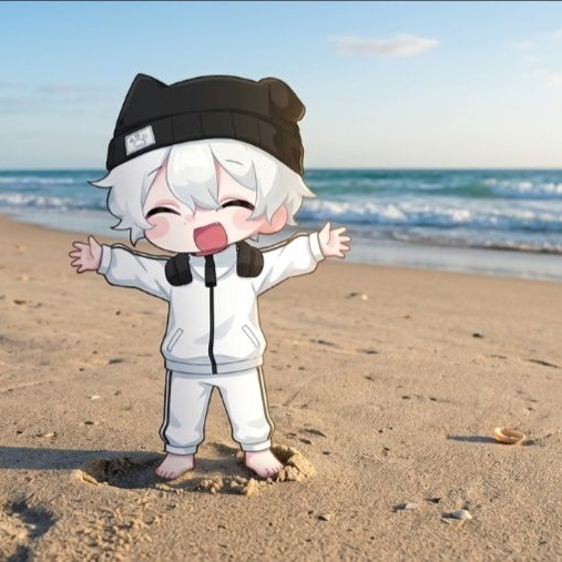 해변가에 서 있는 팀 아지트 (갠용) 대표 이미지