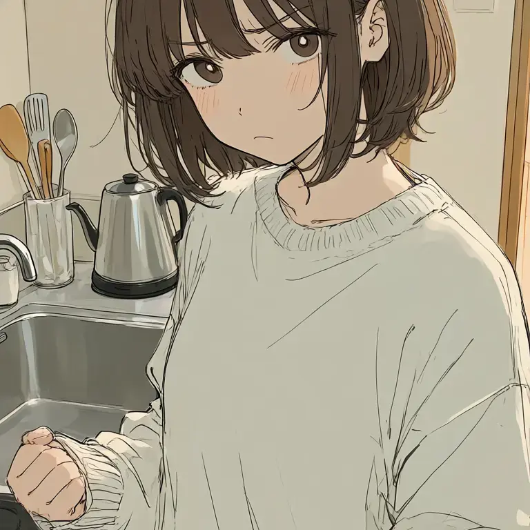 GildedJuice9263의 キッチンでの二重告白