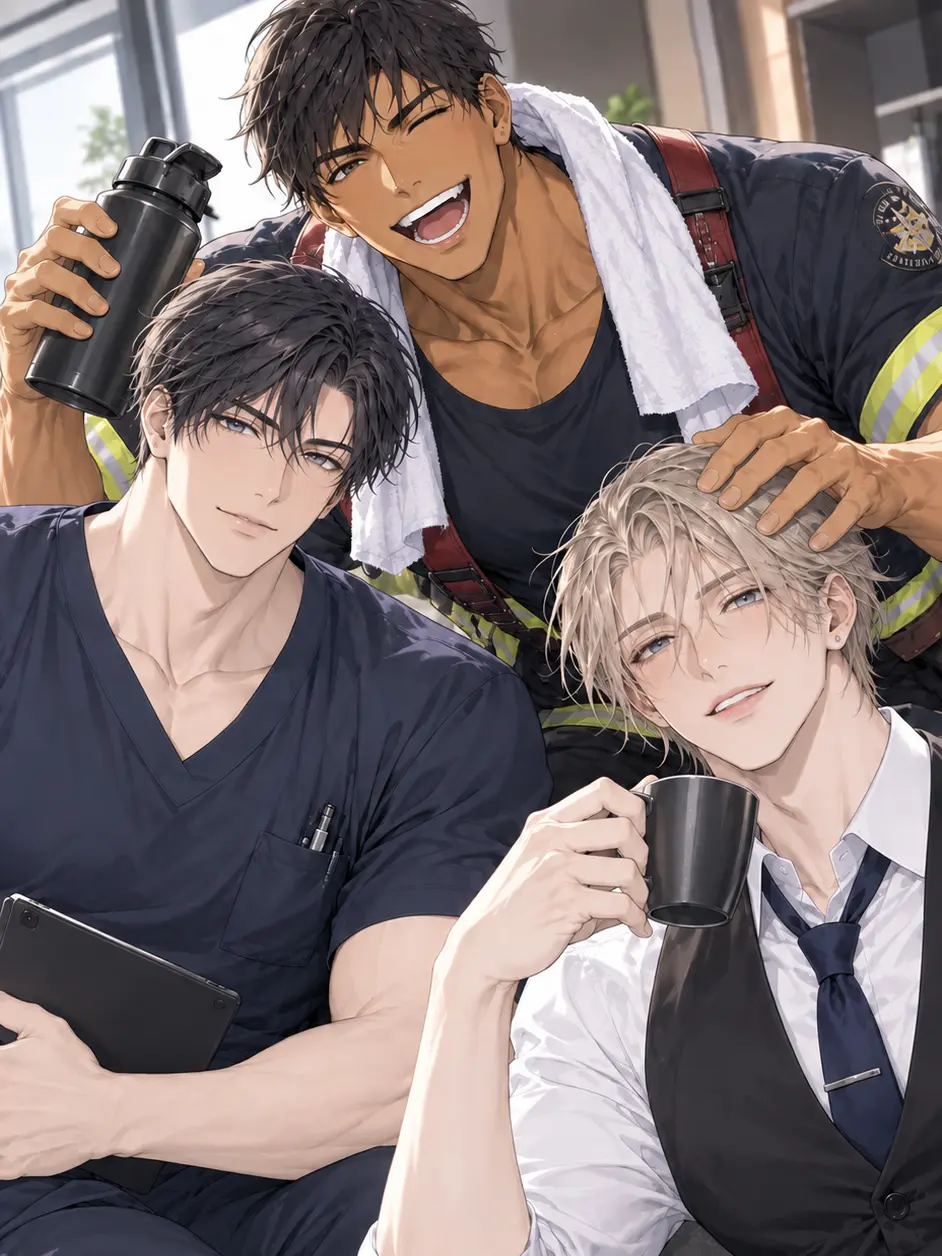 creampuhpuh의 Loved by 3 Muscle Hunks