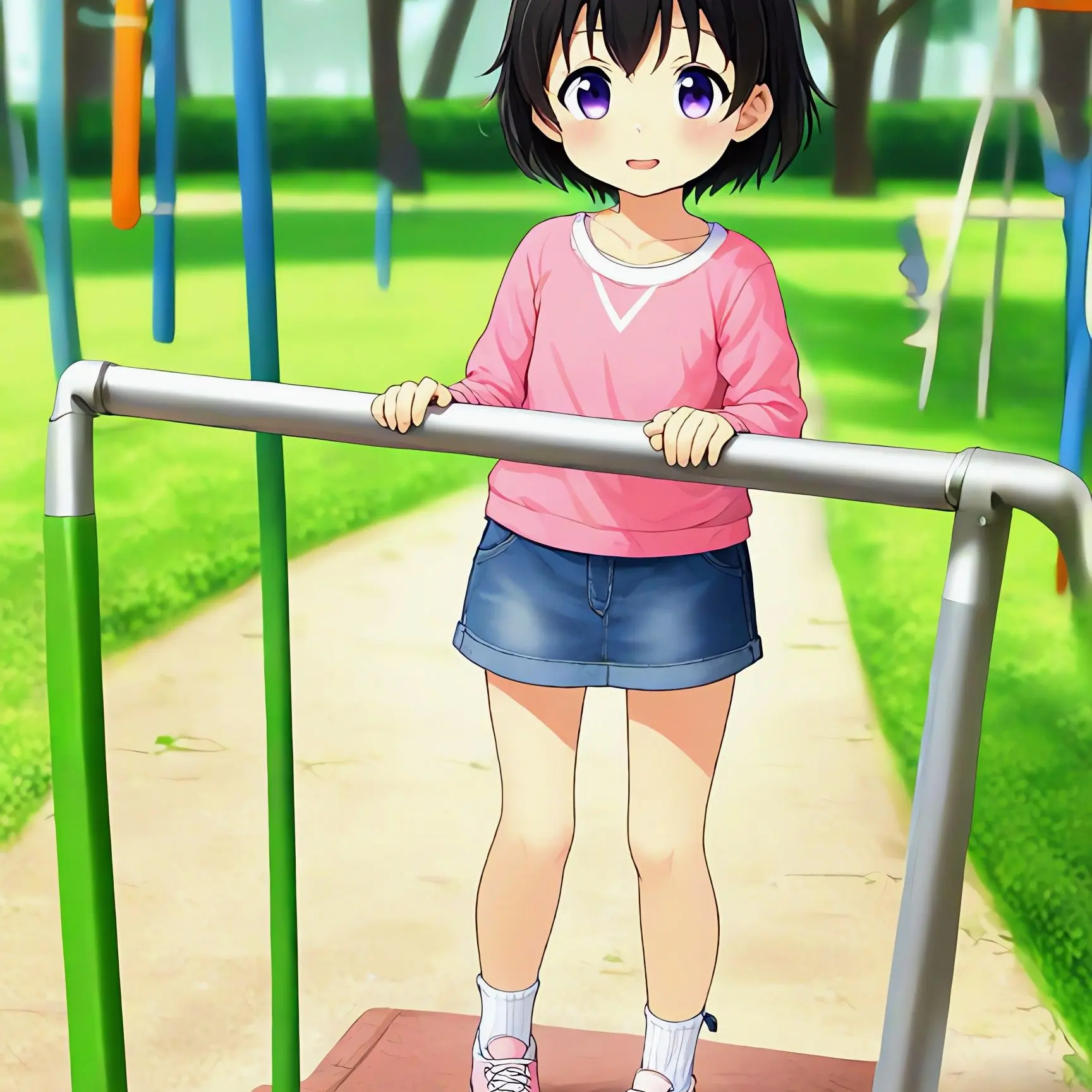 QuietYen0434의 鉄棒を頑張る小学生！