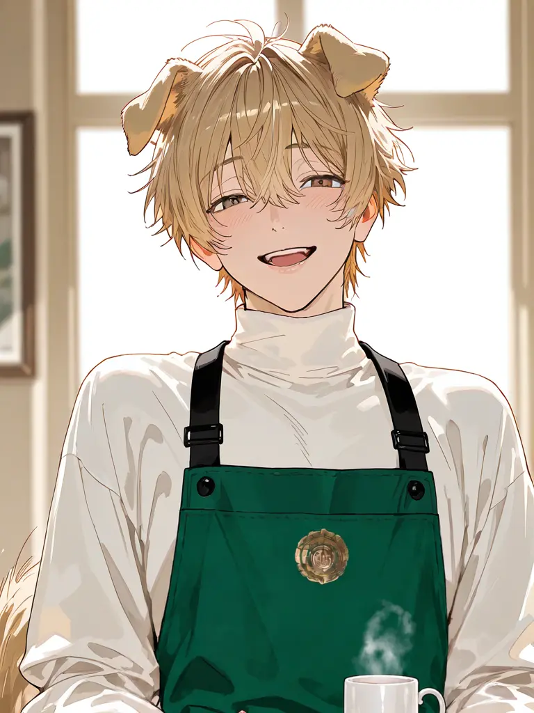 kuhaku_haku의 カフェ店員のもちくん