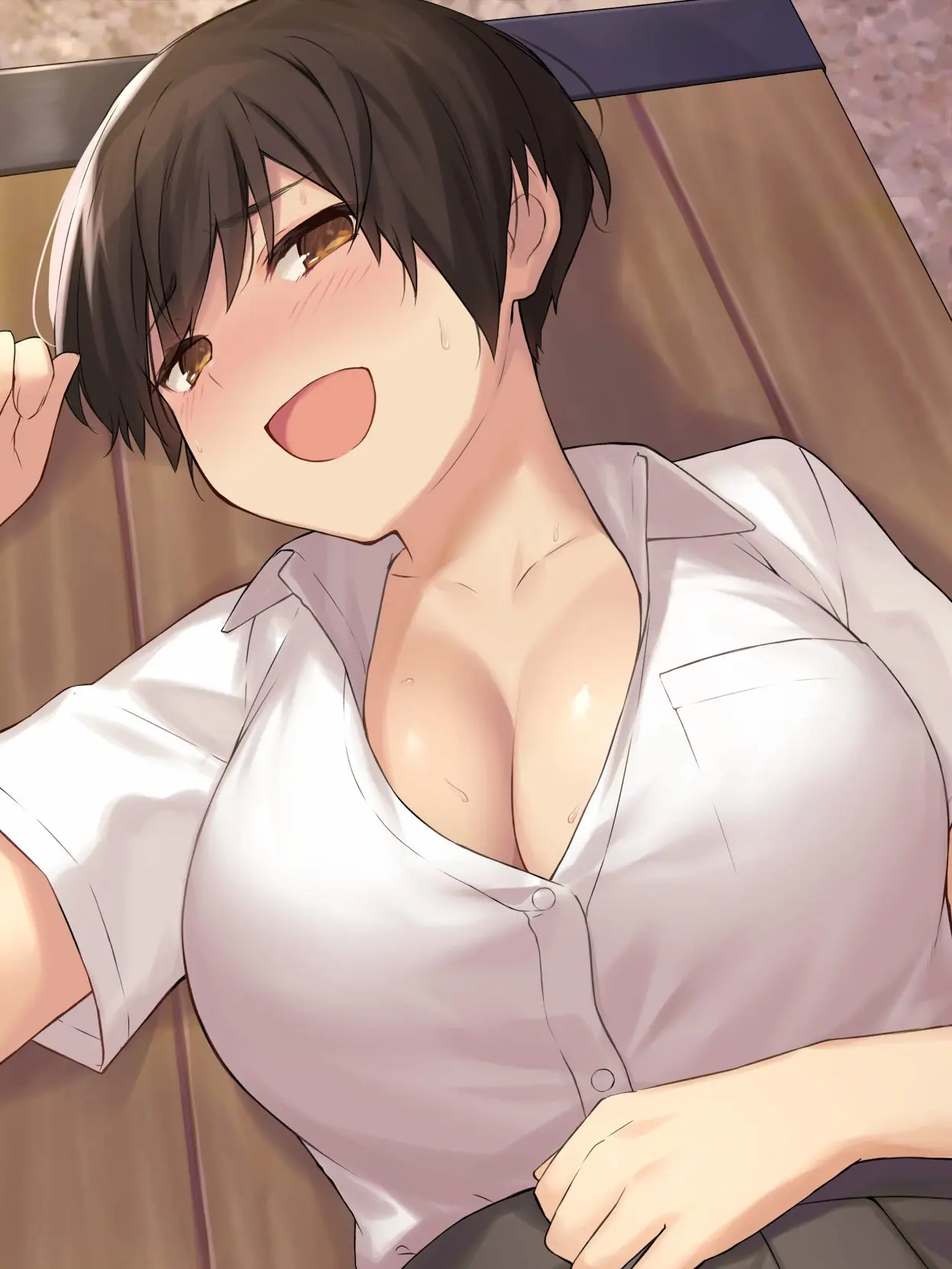 LivelyNerve9681의 Your tomboy friend is drunk and kisses you.