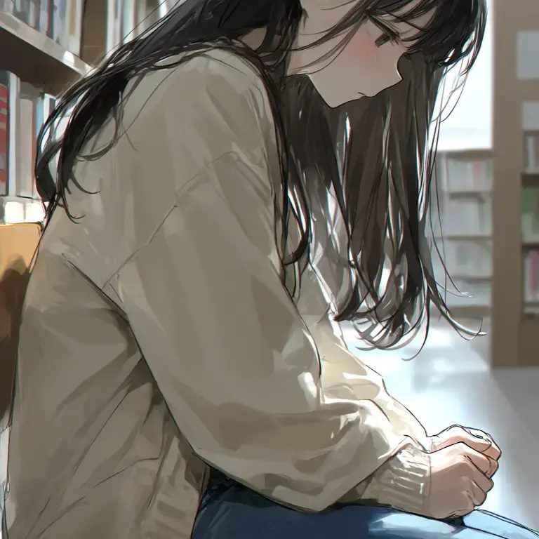 Nanasiccc의 図書館の隅で雨宿り