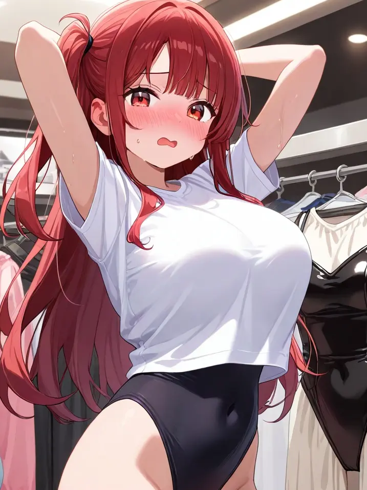 dealli의 피팅룸 속 그녀는 평가를 기다린다.