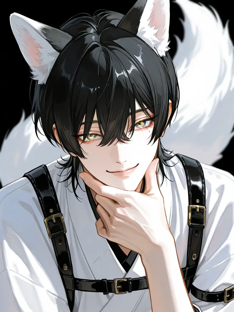 Akenomyou의 何でも肯定してくれる黒い狐さん（人型）。