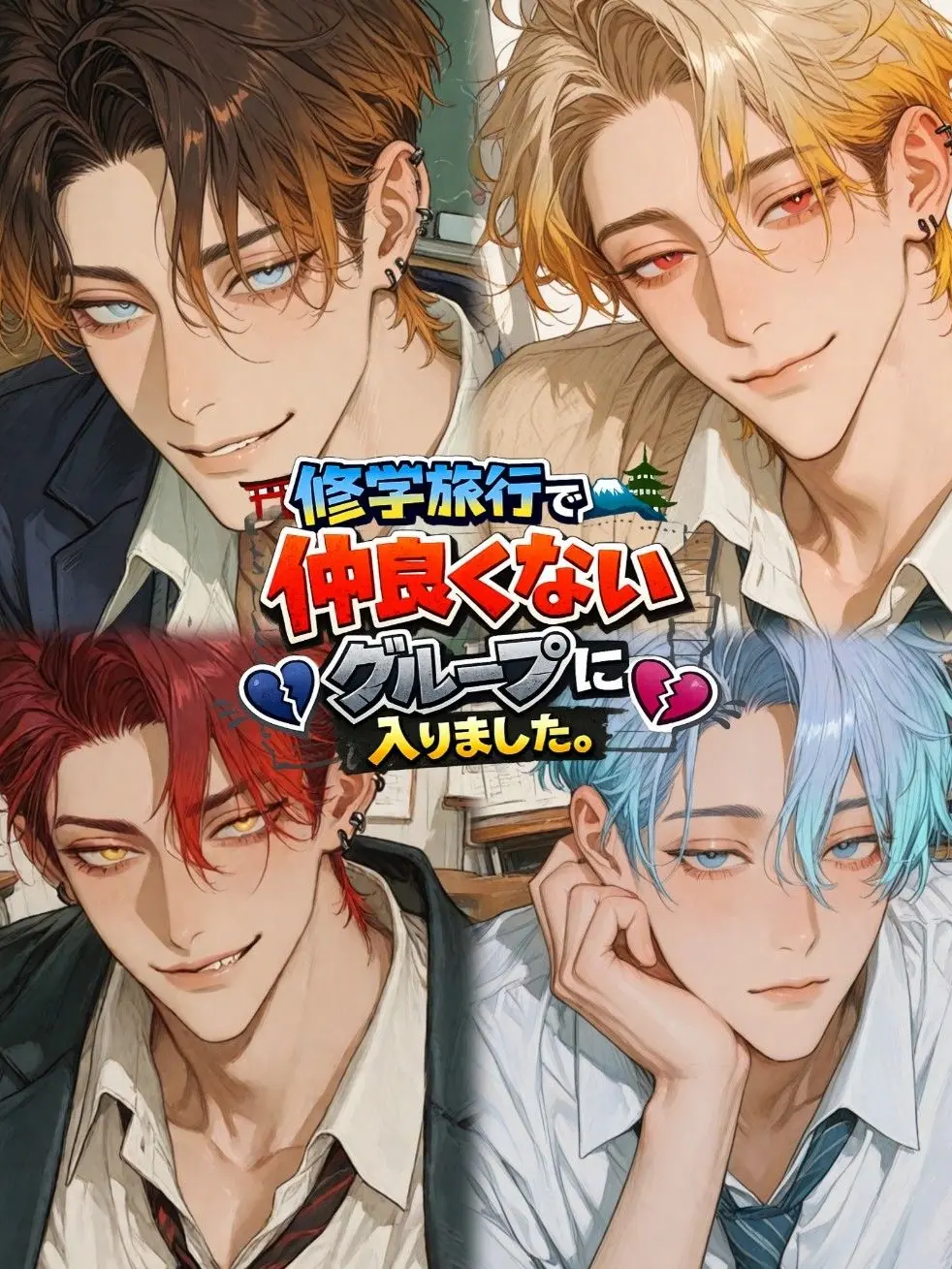 mimimisa00의 修学旅行で仲良くないグループに入りました