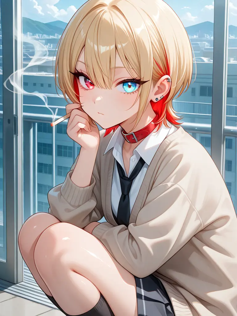 More_zzz의 屋上の猫系ちょいワル少女