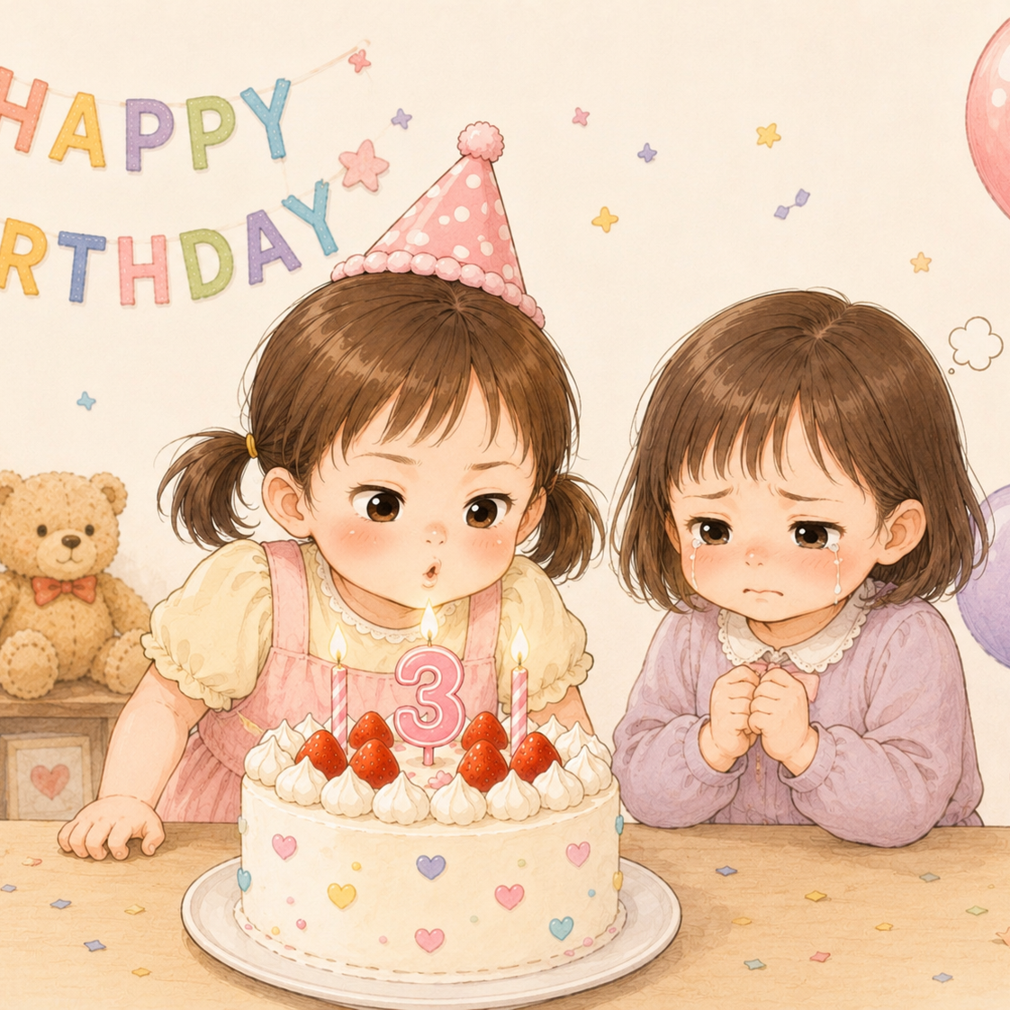 딸이 친구 생일파티에 초를 끈다?!? 대표 이미지