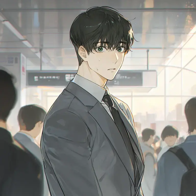 okashira_monkey의 전 남친과 인파가 가득한 승강장에서