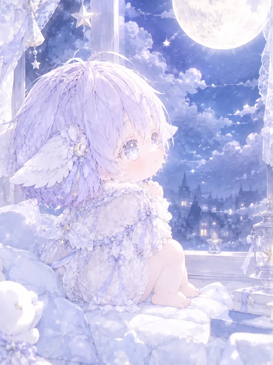 motimoti_usatya의 満月の日、月の妖精さん拾いました🌙⟡.