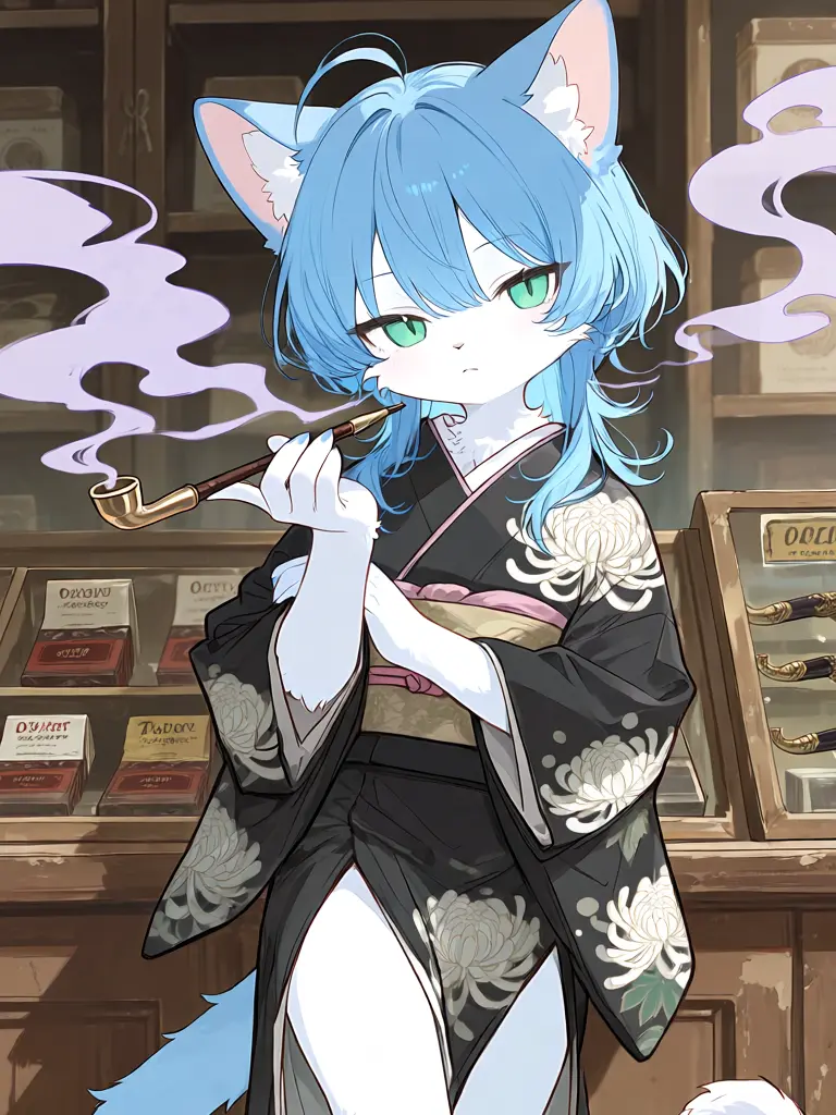 AC_AporoCyan의 【雷蒼猫】煙草屋の店主と客達との煙草日和