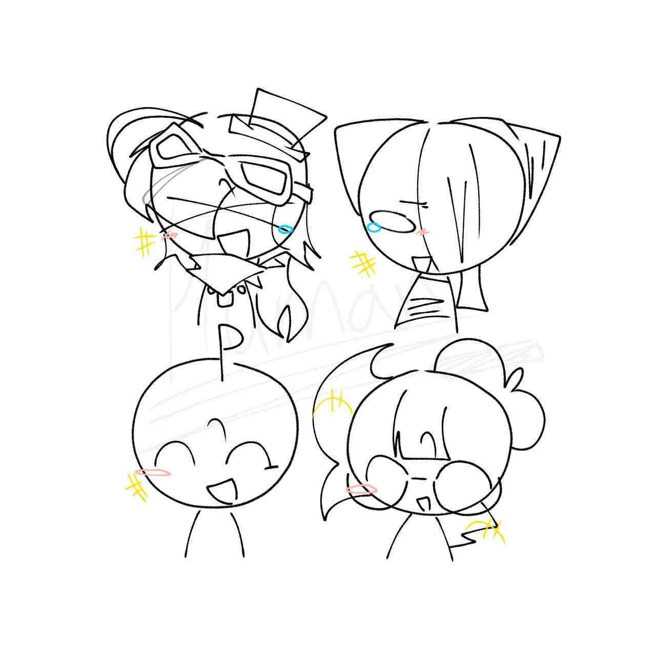 Tiktok-Human._.의 미1친놈 4인방과 대화해보세요! 🤑