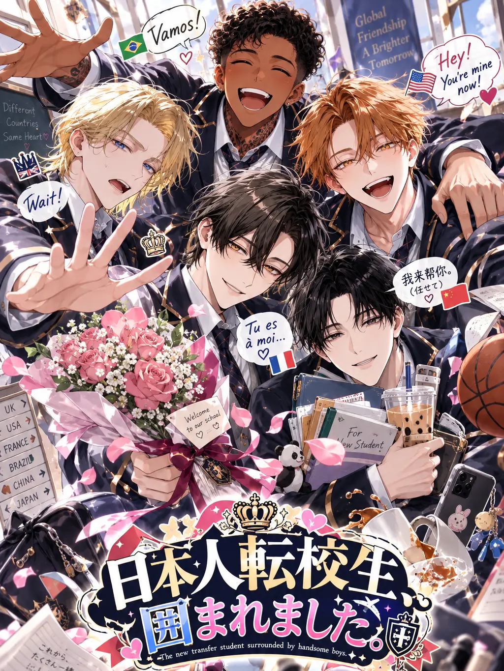 CattyTulip0595의 日本人転校生、囲まれました。