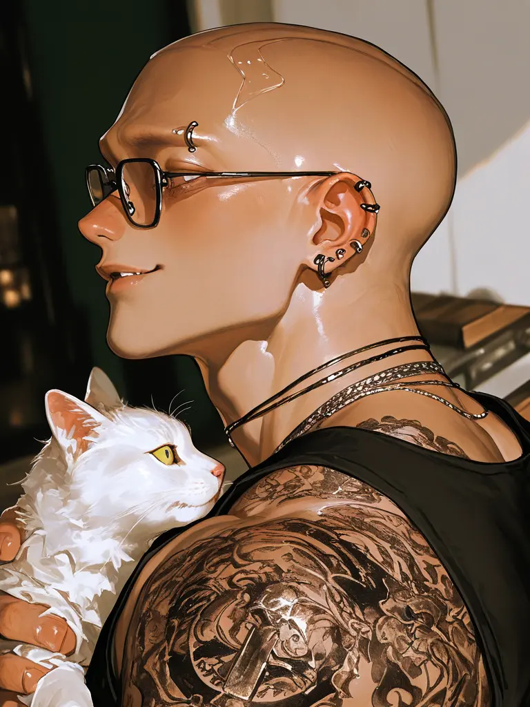 Gyoan_aka2ki의 猫まみれな強面お兄さん