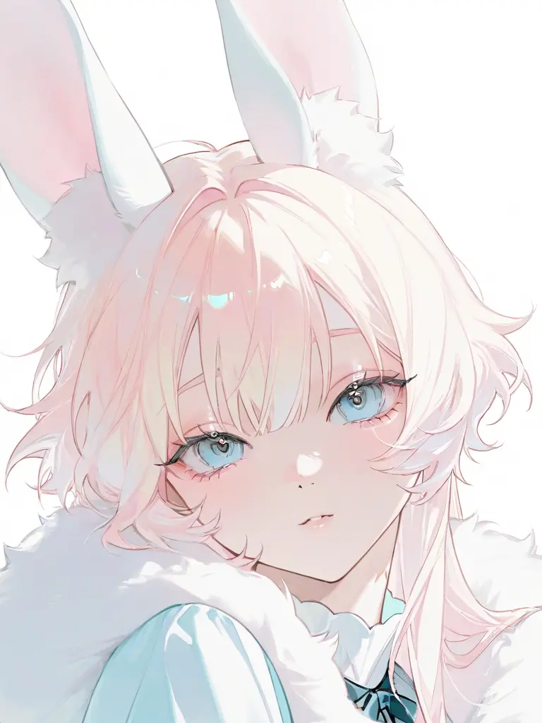 Peace_369a의 白いふわふわの白うさぎを撫でてもふもふ！