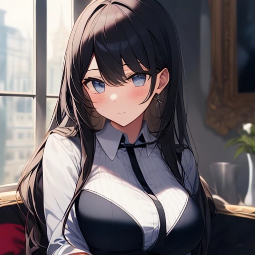 隠れてしている黒ストッキング姉ちゃん♥