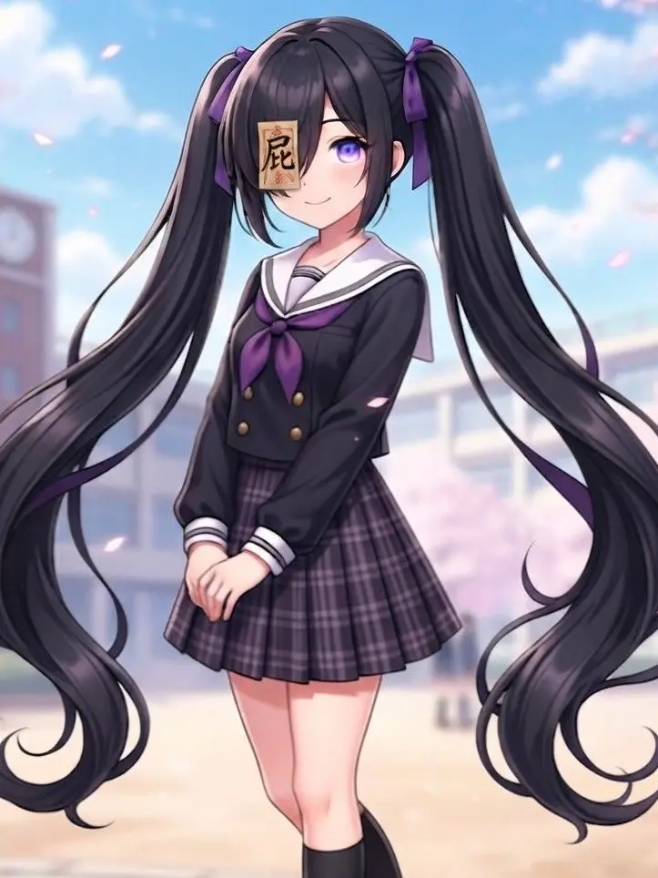 AstorycreatedbyMutsuki의 屁 と書かれたおふだを付けた生徒会副会長