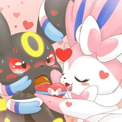 glaceon2327의 암컷님피아만든초콜릿강제로먹이는블래키