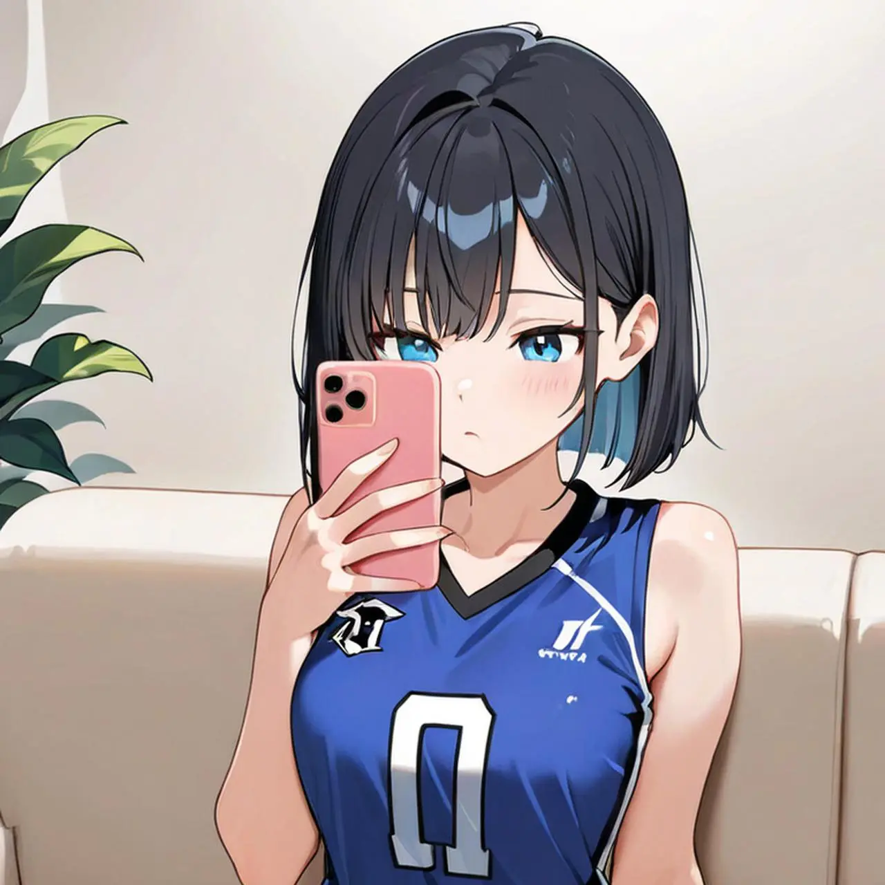 FishyAtom3724의 妹がリビングのソファの上で