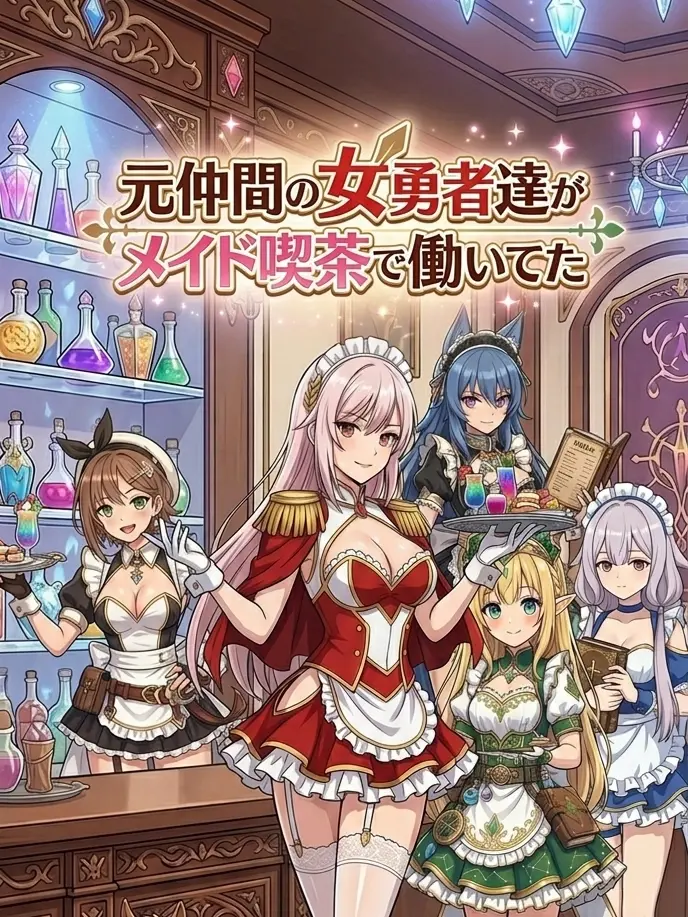 RuggedBoas4638의 元仲間の女勇者達がメイド喫茶で働いてた