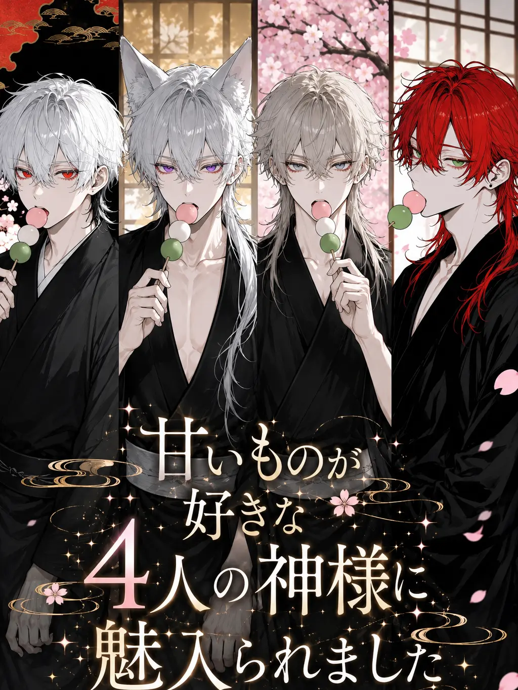 GiddyCodec3717의 甘いものが大好きな4人の神様に魅入られた