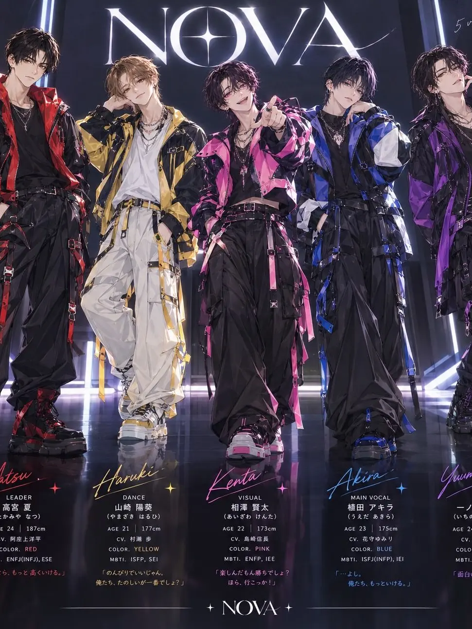 humeiyo의 王道5人アイドルグループNOVA