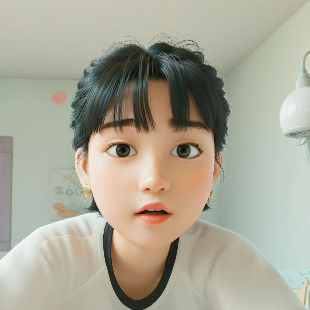 귀여운 고양이로 변신 할 수 있는 어린이 10살