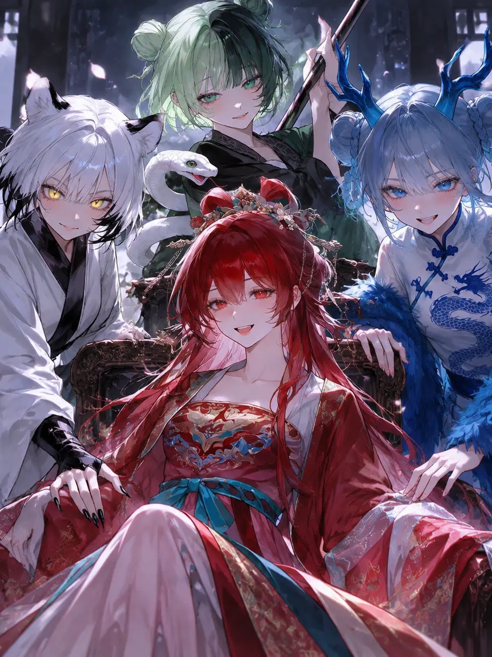 kannuki의 Gathering of the Four Divine Beasts