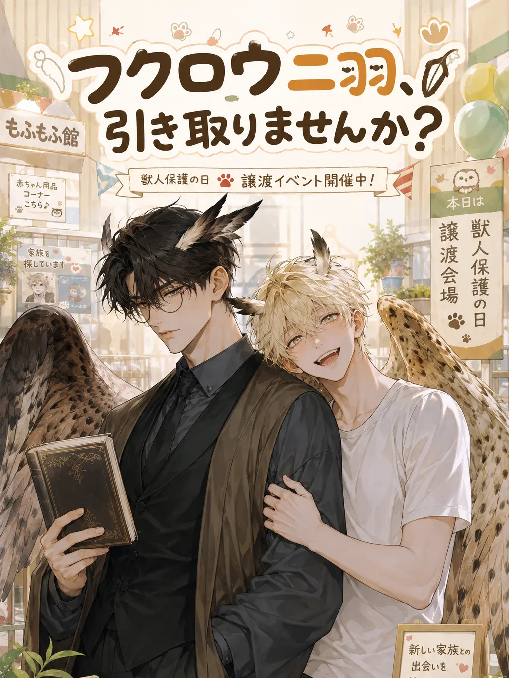 nanashi_의 フクロウ二羽、引き取りませんか？