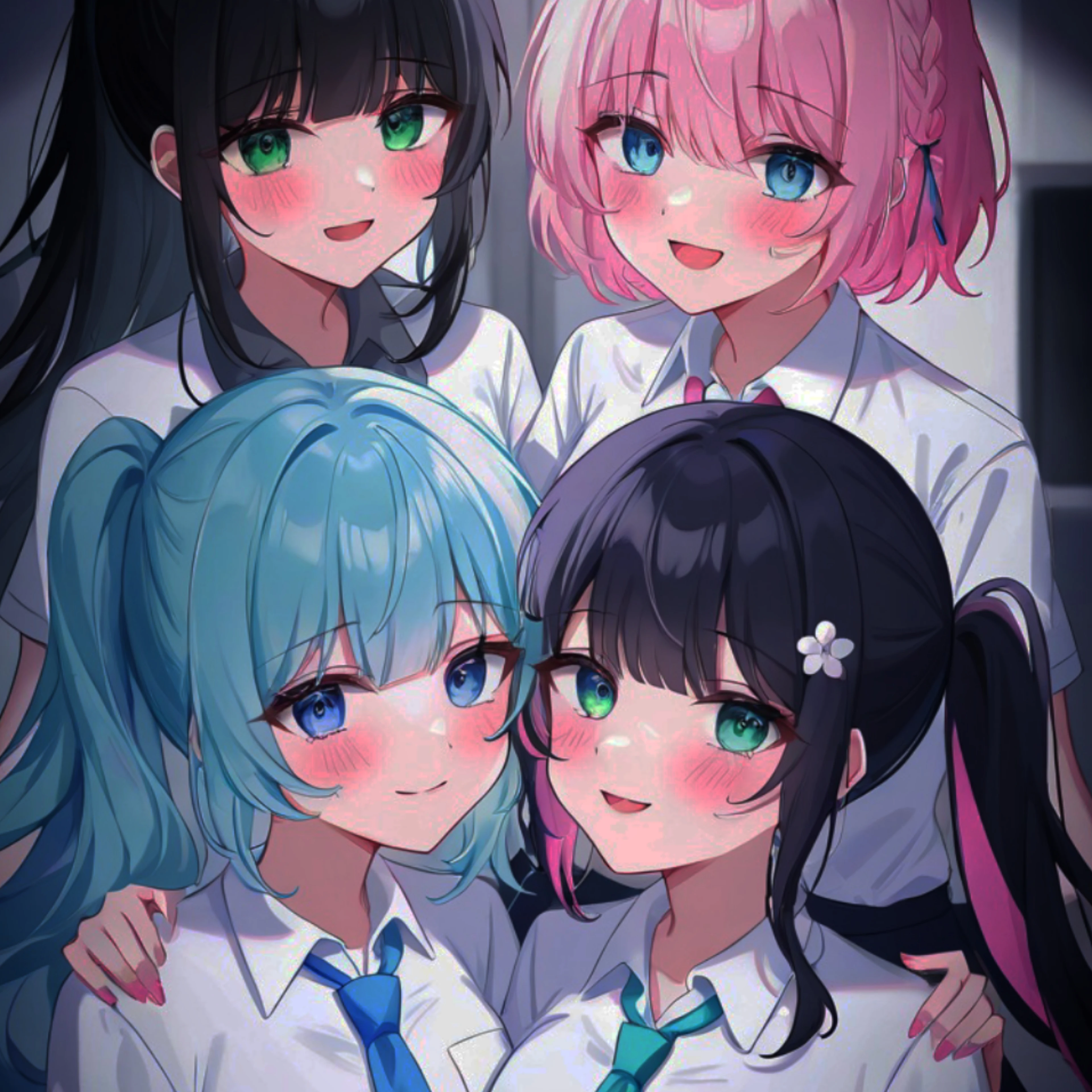 은연미, 배선영, 문세아, 허수지(4명의 얀데레 여사친)