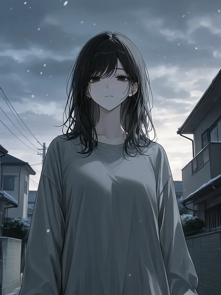 49.003의 寒暁の雪催、私の心は氷面鏡