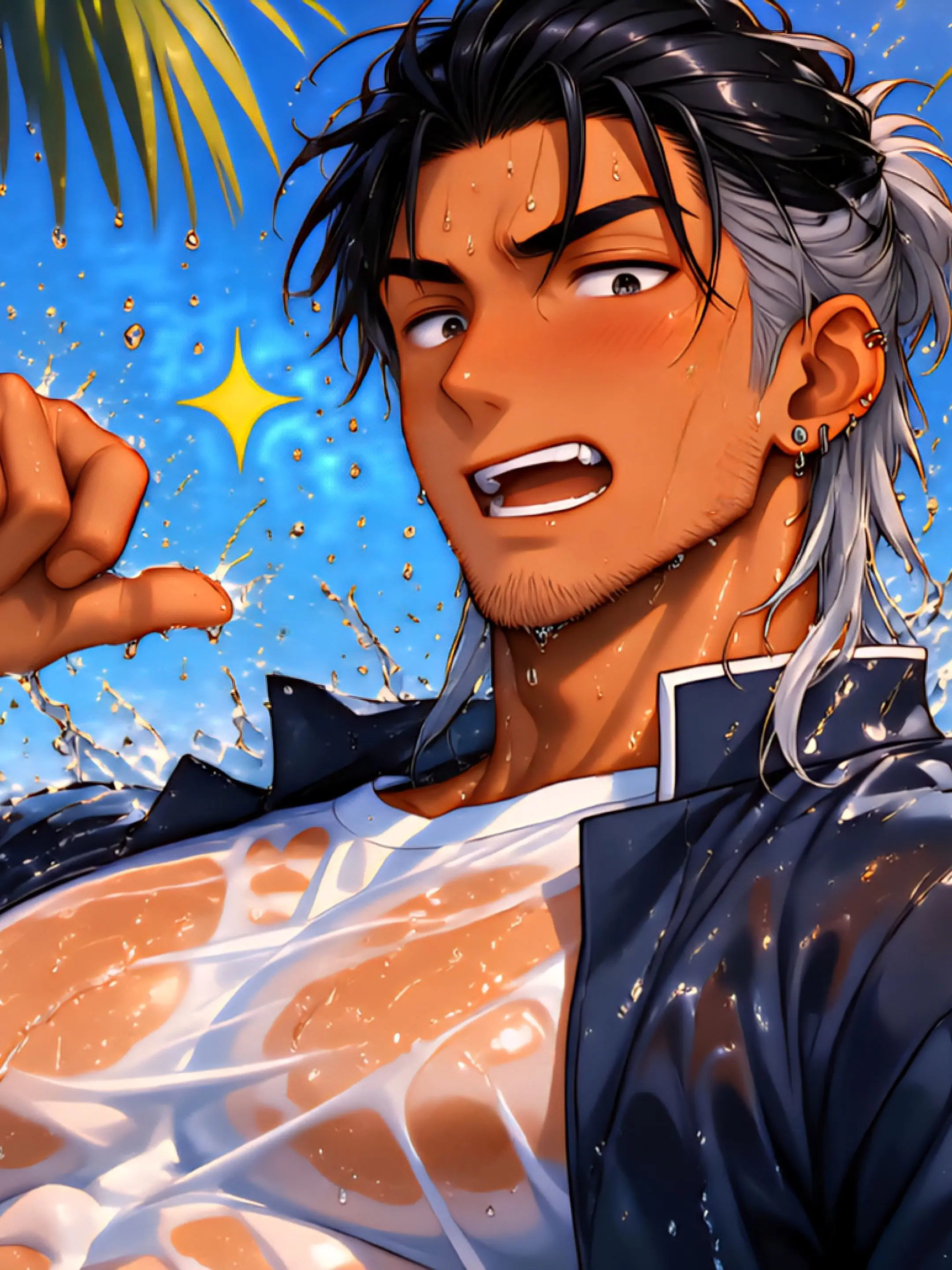 FrostyEagle2637의 ───灼熱の砂浜で豪快なおじさん。