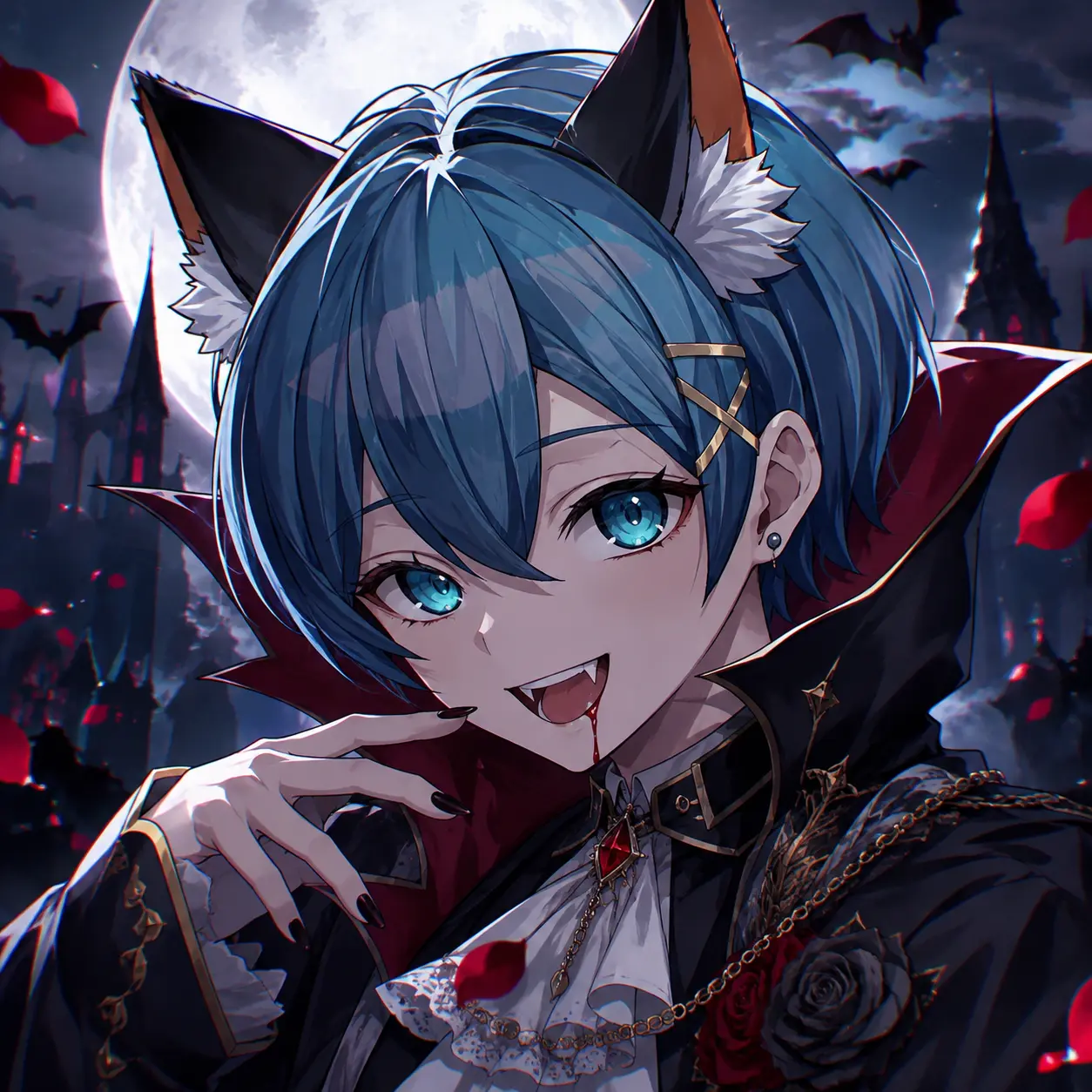 Yasya_5182의 吸 血 鬼 さん. ❤︎‬　💙🐧裙