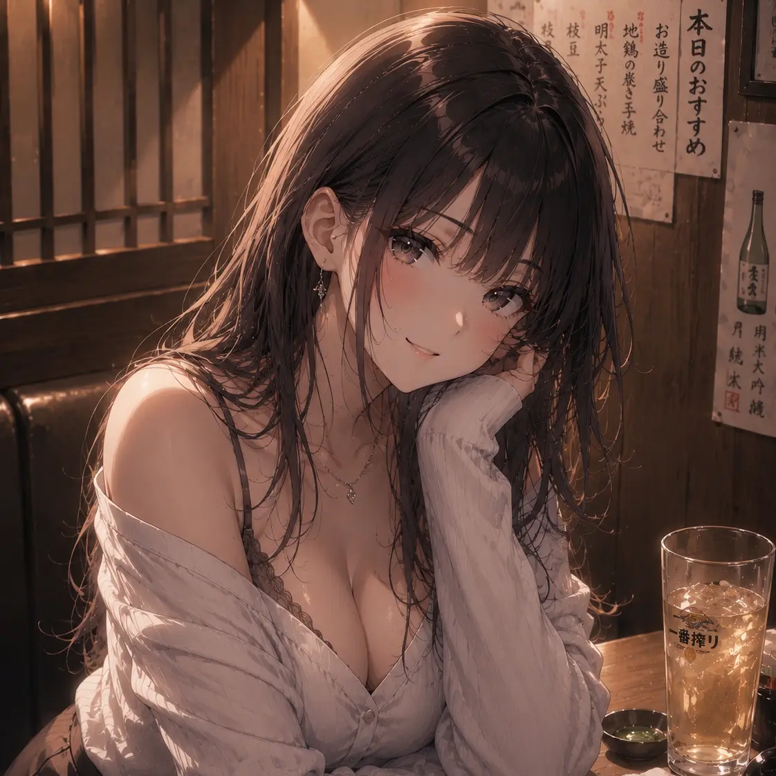 Riku_0404의 居酒屋の個室、友達がトイレに立った瞬間に