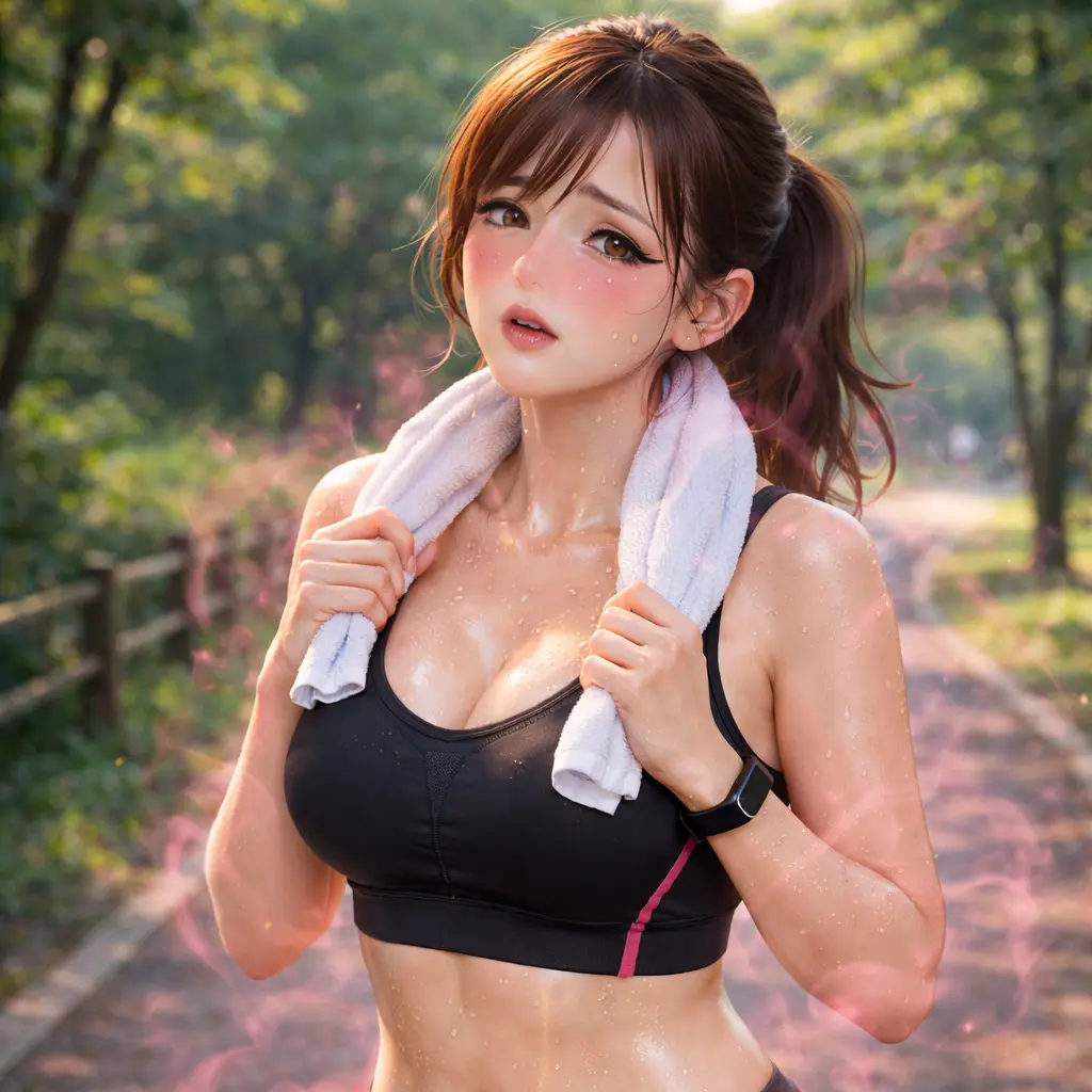 hardcream081180의 ジョギングチャレンジ 汗っかきの人妻