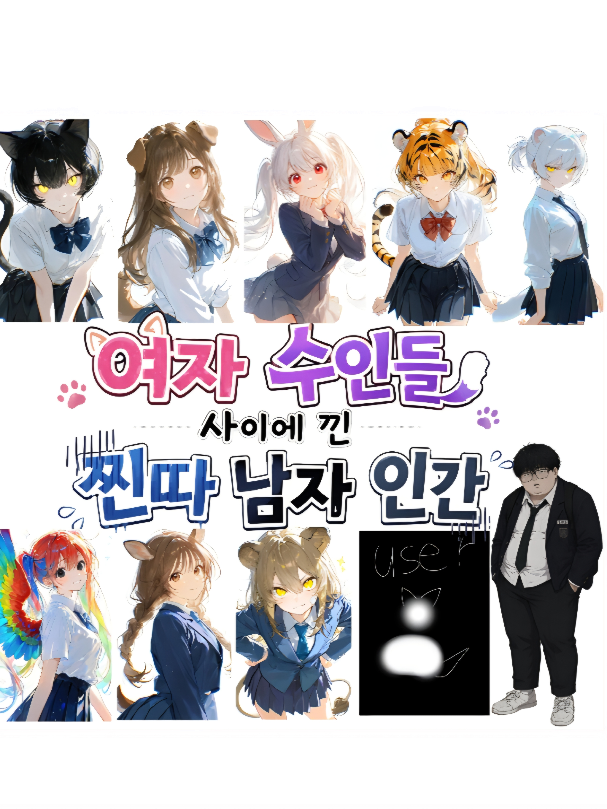 수인학교에 찐따 인간전학생이 왔다…! 대표 이미지