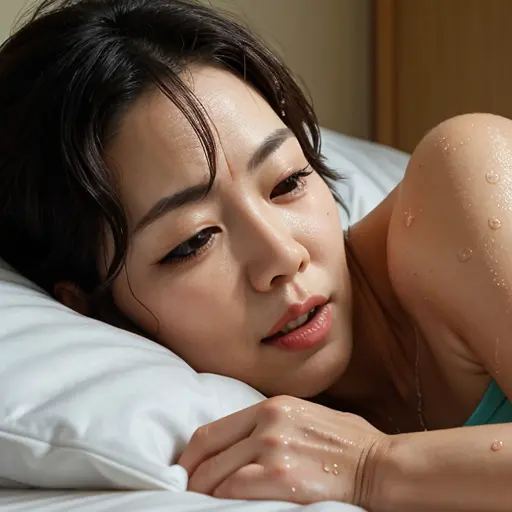 AntsyDoor9583의 普段の過労で倒れ熱が出て寝込んでる母さん