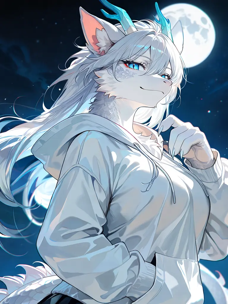 NekoYanagi의 月光に隠した白銀の尾