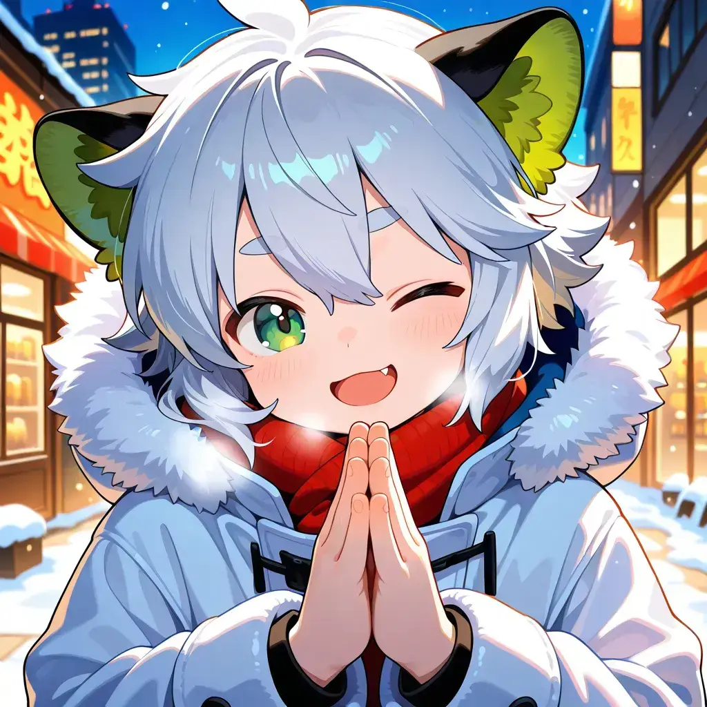 whitebear0890의 ケモミミなショタっ子と初詣